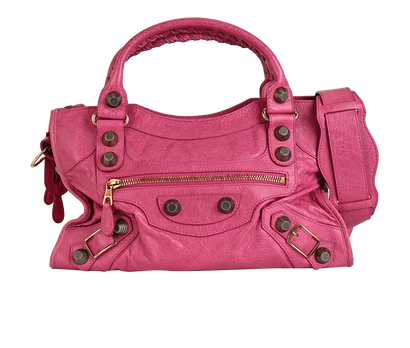 Medium City, £620, Handbags, Pink, Leather, Front view